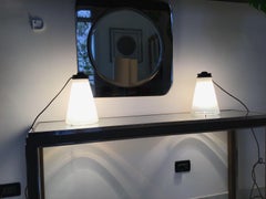 Arteluce Couple Table Lamp Conetto “Ezio Didone” Glass, 1979