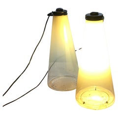 Arteluce Couple Table Lamp Glass Metal 1975 italy
