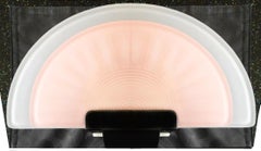 Arteluce Diva Blush Pink Fan Shaped Postmodern Flush Light Fixture Wall Sconce
