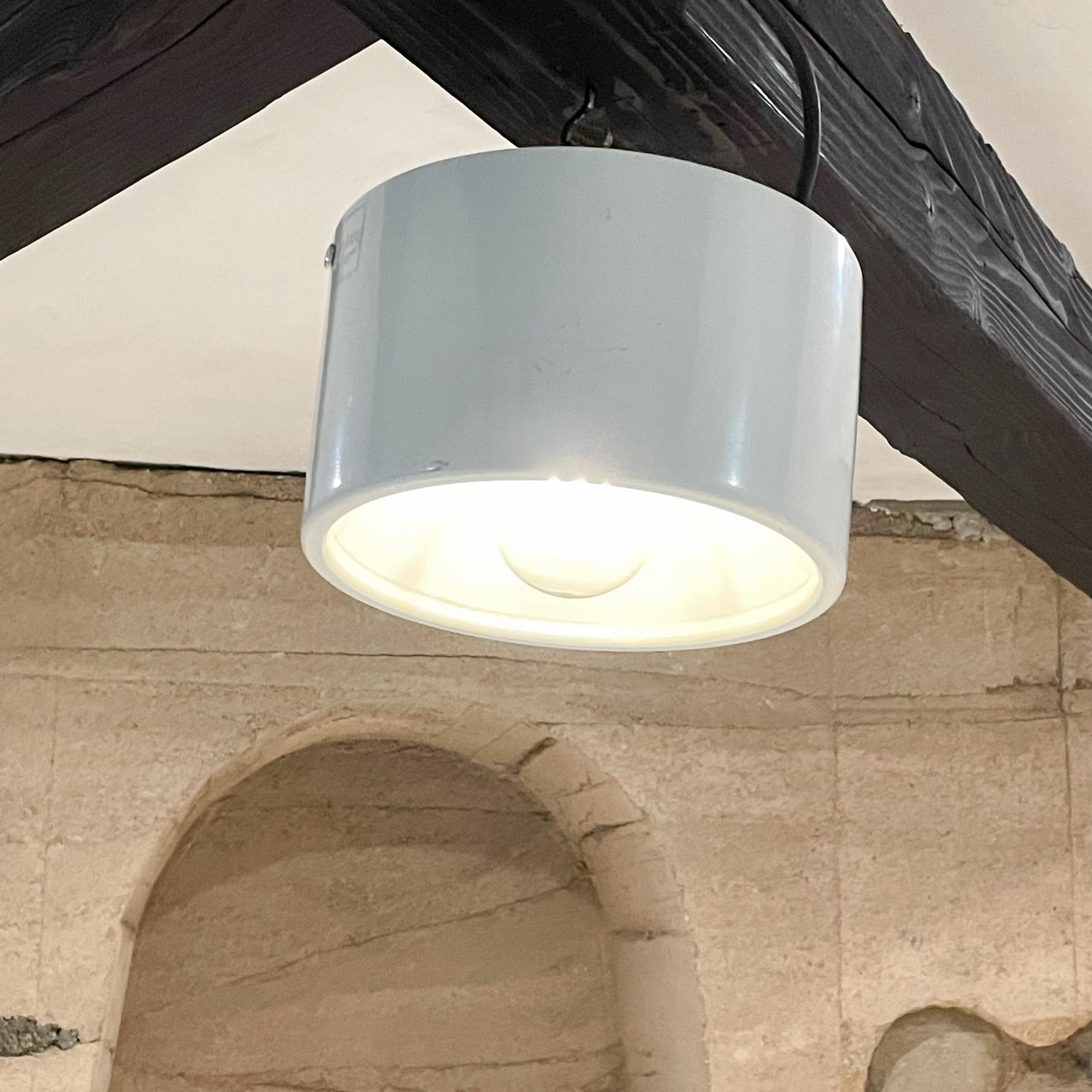 Italian 1950s Arteluce White Flush Ceiling Lamp attributed Sarfatti Italy For Sale