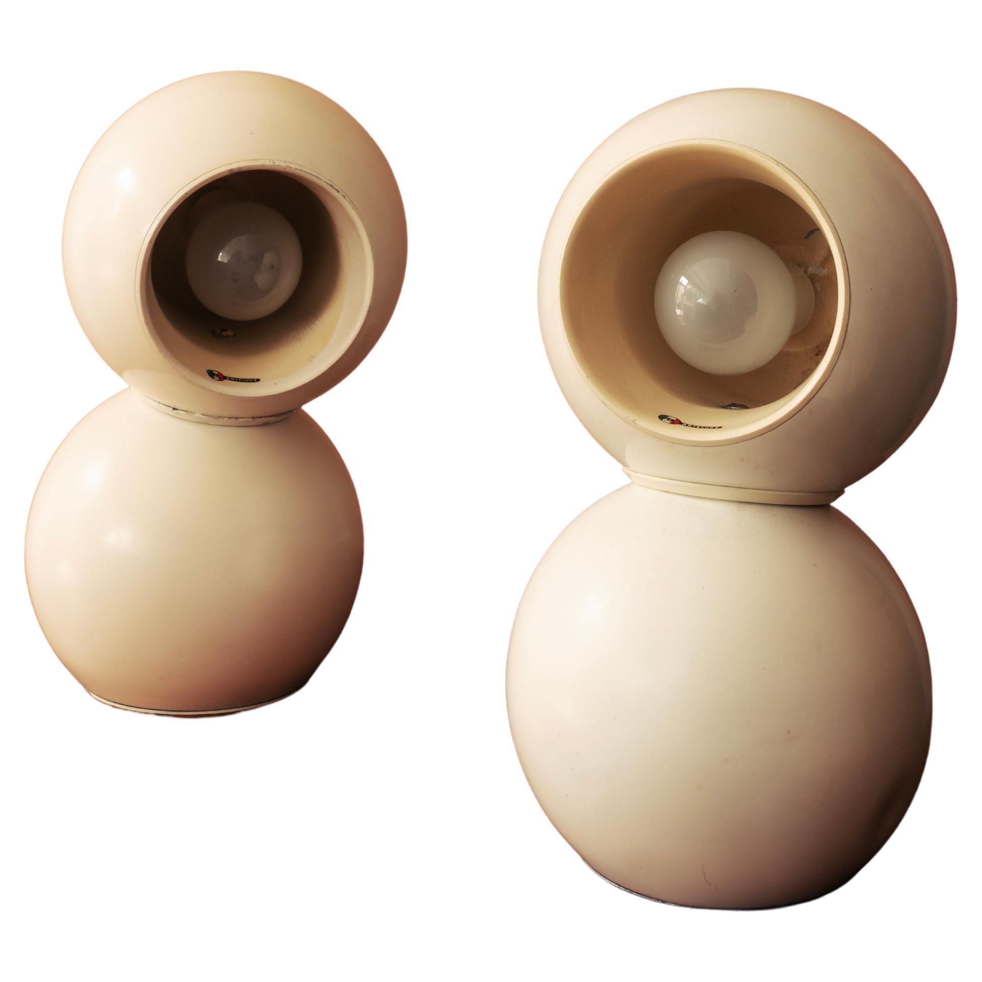Arteluce, paire de lampes de bureau magnétiques par Antonio Macci Cassia, Modèle 541 en vente