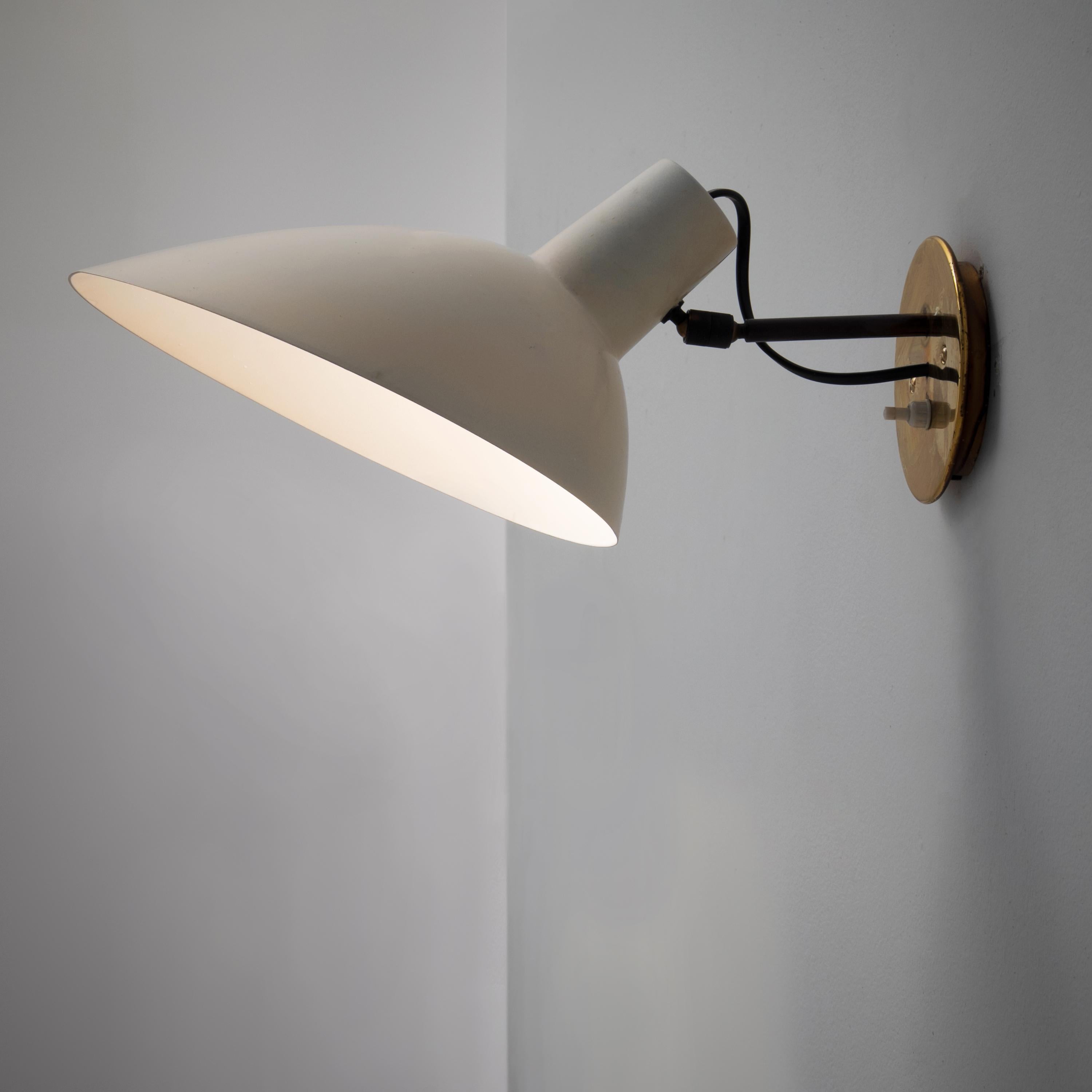 Mid-Century Modern Arteluce Wall Mounted Sconce in Brass and Metal