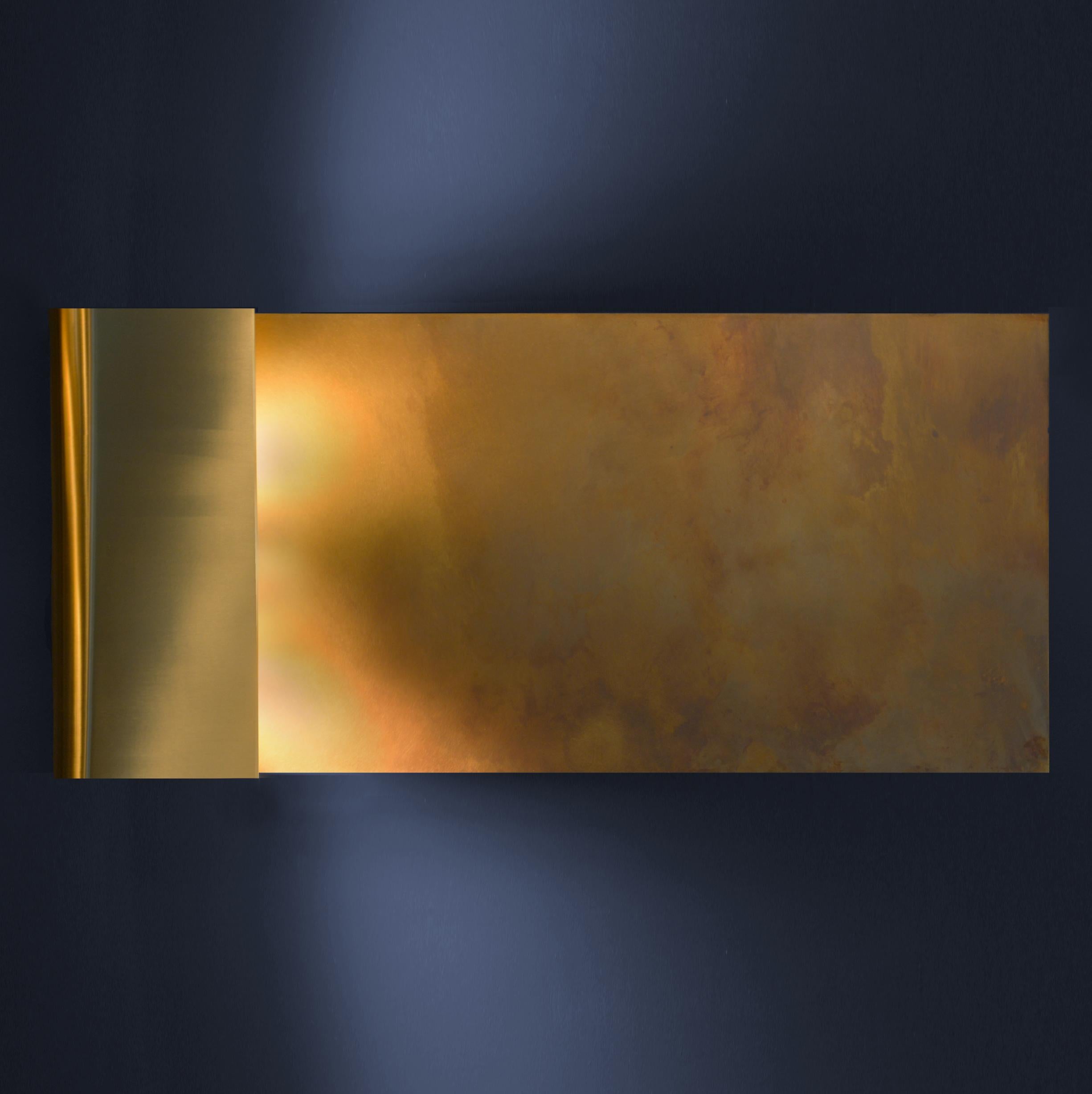 Modern ARTEM Wall Light - Hand Patinated Brass Luxury Light Made in Britain For Sale