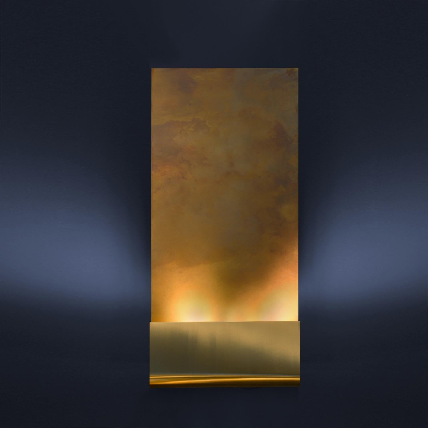 ARTEM Wall Light - Hand Patinated Brass Luxury Light Made in Britain In New Condition For Sale In London, GB