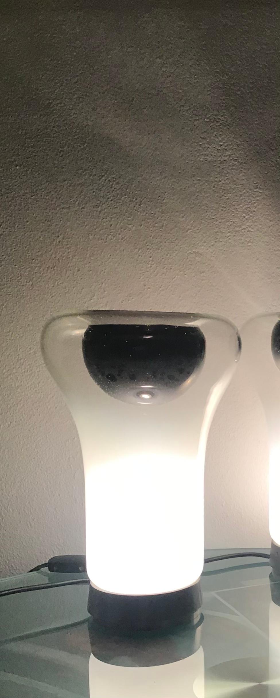Other Artemide “Angelo Mangiarotti” Saffo Table Lamp Murano Glass, 1970, Italy