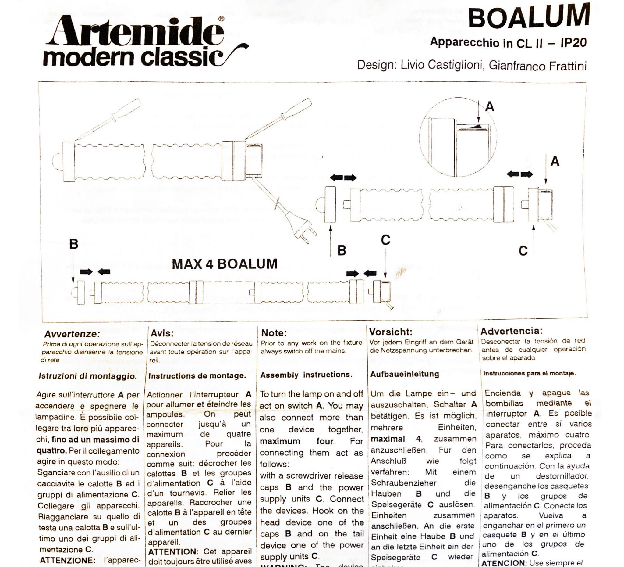 Artemide Boalum-Tischlampe von Livio Castiglioni und Gianfranco Frattini, Italien  im Angebot 12