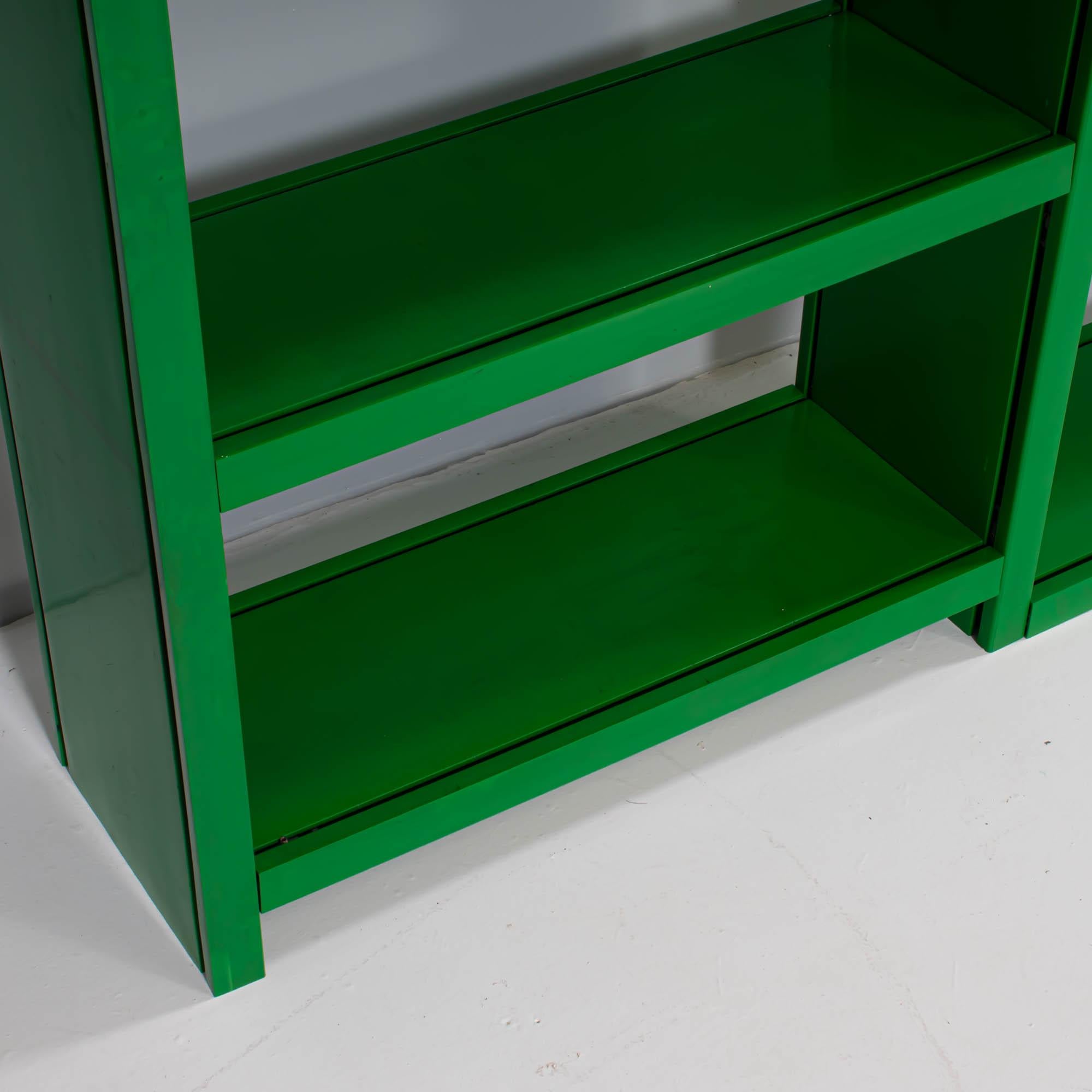 Plastic Artemide by Ernesto Gismondi Dodona 300 Green Bookshelves, 1970s