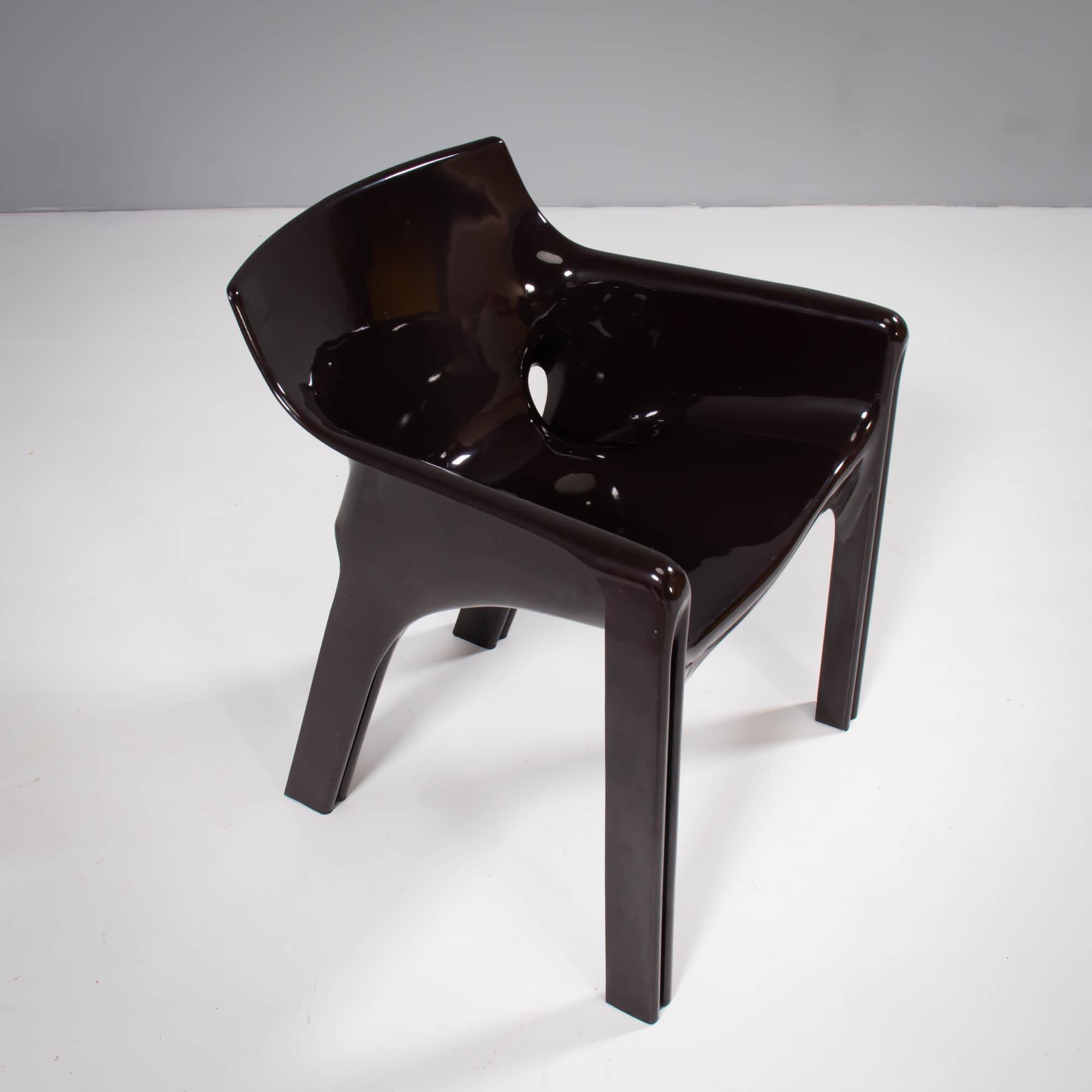Artemide by Vico Magistretti Brown Gaudi Armchairs, Set of 2 3