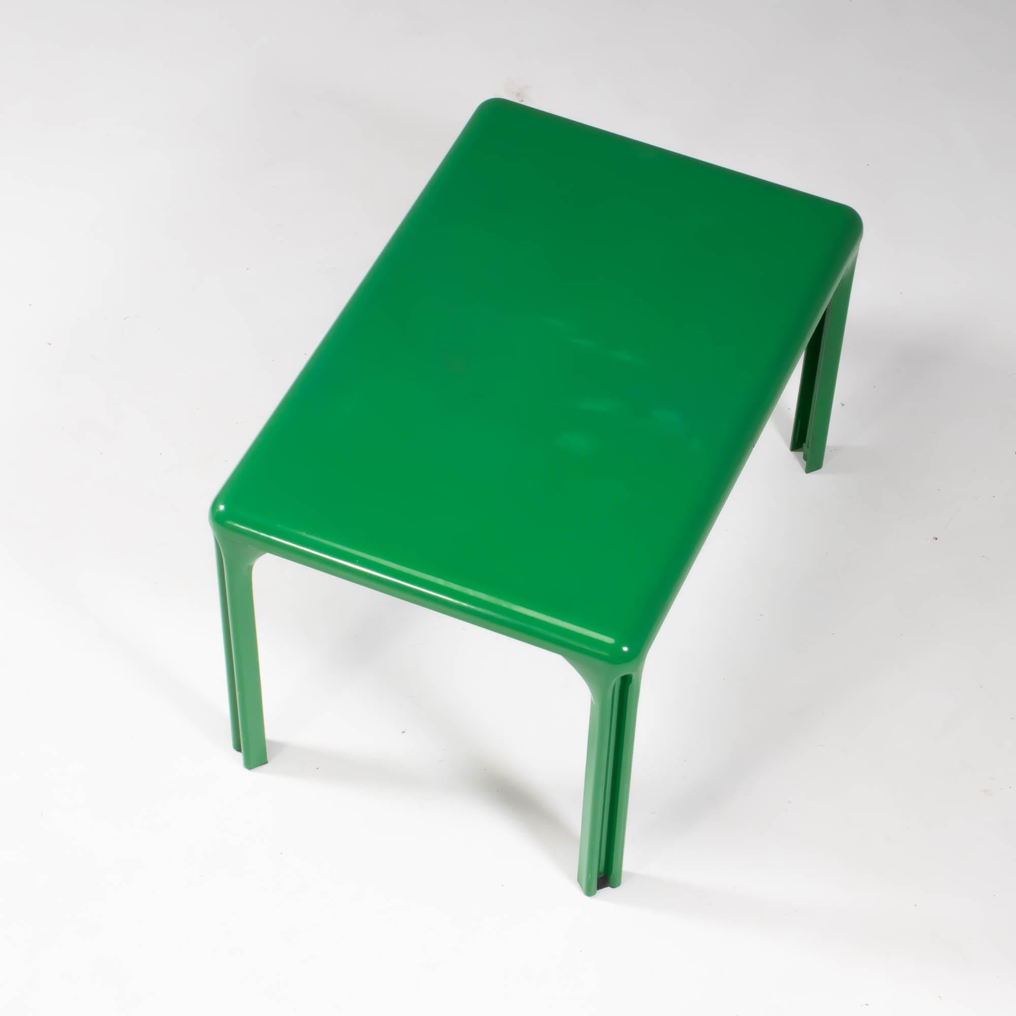 Artemide by Vico Magistretti Green Stadio 120 Table, 1970s In Good Condition In London, GB