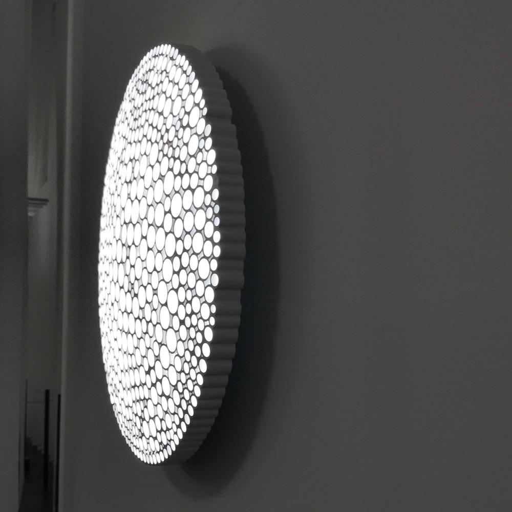 Artemide Calipso 2700K LED Wall and Ceiling Light in White In New Condition For Sale In Hicksville, NY