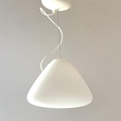 Artemide Capsule Pendant Light by Ross Lovegrove, White Glass, 2010