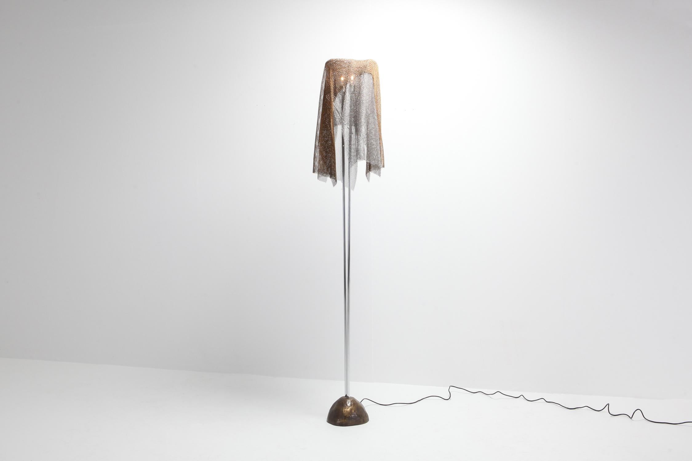 Post-Modern Artemide Chain Mail Floor Lamp 