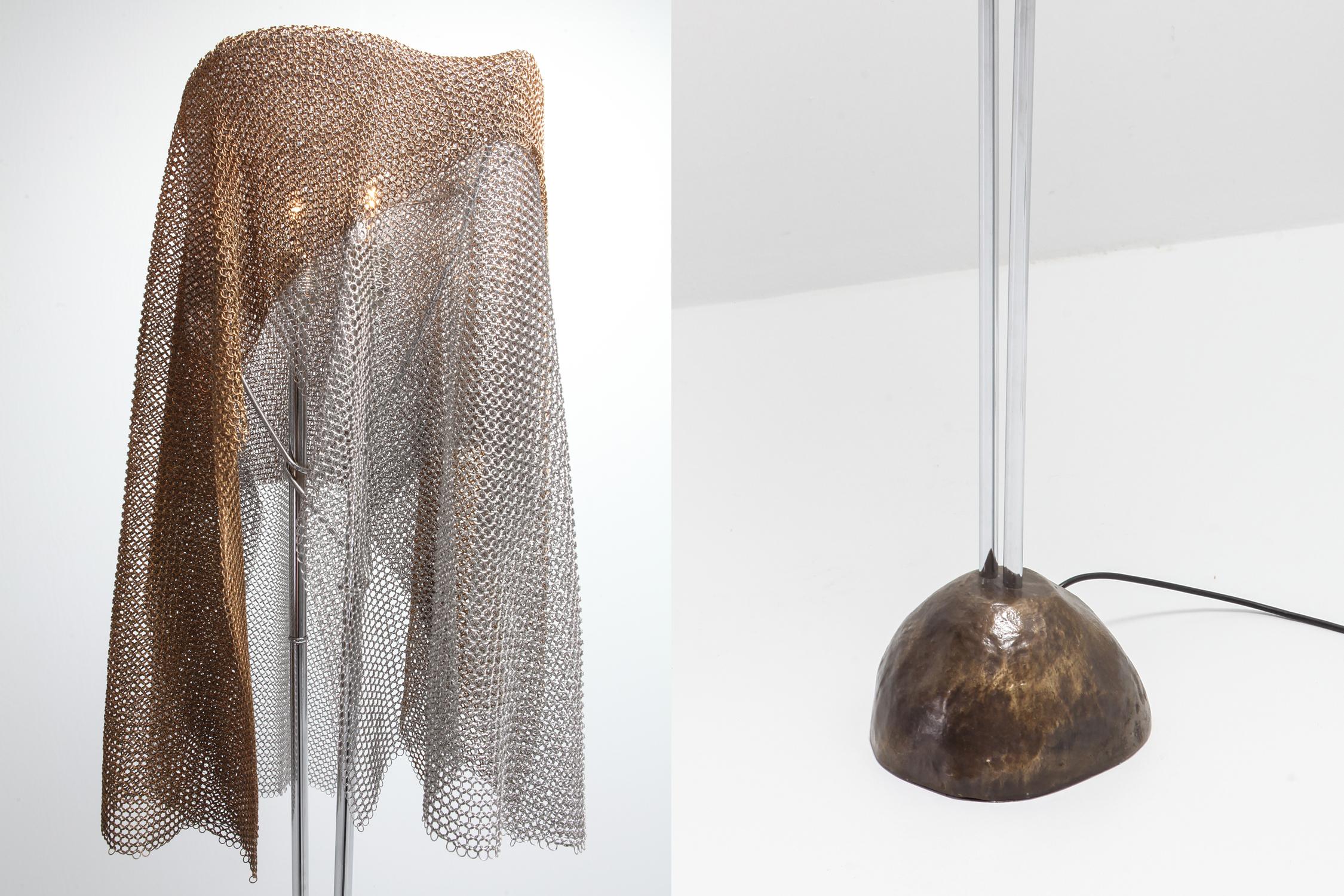 Late 20th Century Artemide Chain Mail Floor Lamp 