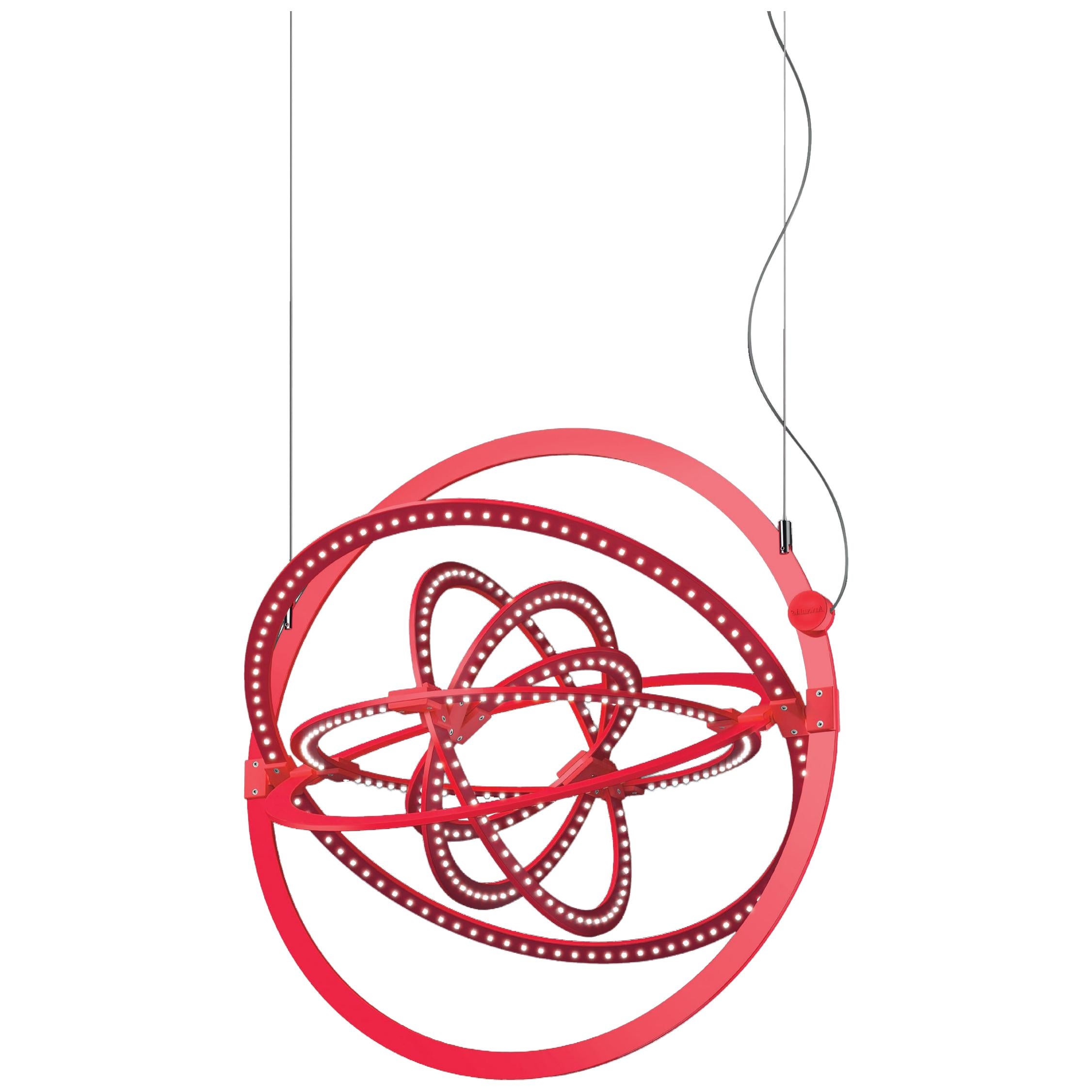 Artemide Copernico 500 Suspension Light in Red by Carlotta de Bevilacqua For Sale