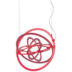 Artemide Copernico 500 Suspension Light in Red by Carlotta de Bevilacqua