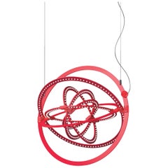 Artemide Copernico 500 Suspension Light in Red by Carlotta de Bevilacqua