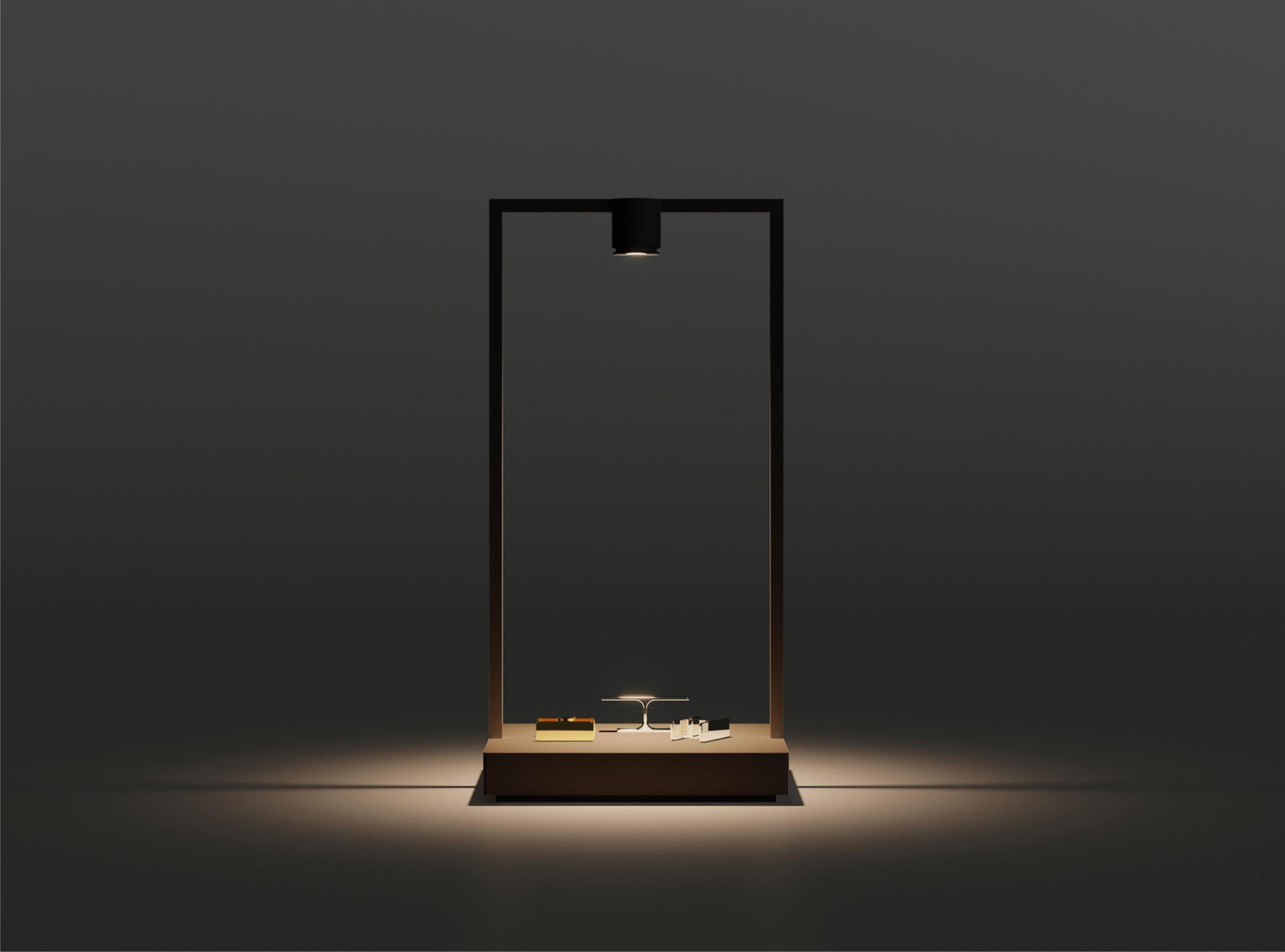Curiosity is a new portable lamp that functions not only as a work of art, but also as a spotlight to showcase the spaces we live in or the objects that can be housed inside it. Curiosity can bring its space of light everywhere, making it ideal for