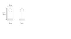 Artemide Curiosity 36 Table Lamp with Sphere in Black by Davide Oppizzi