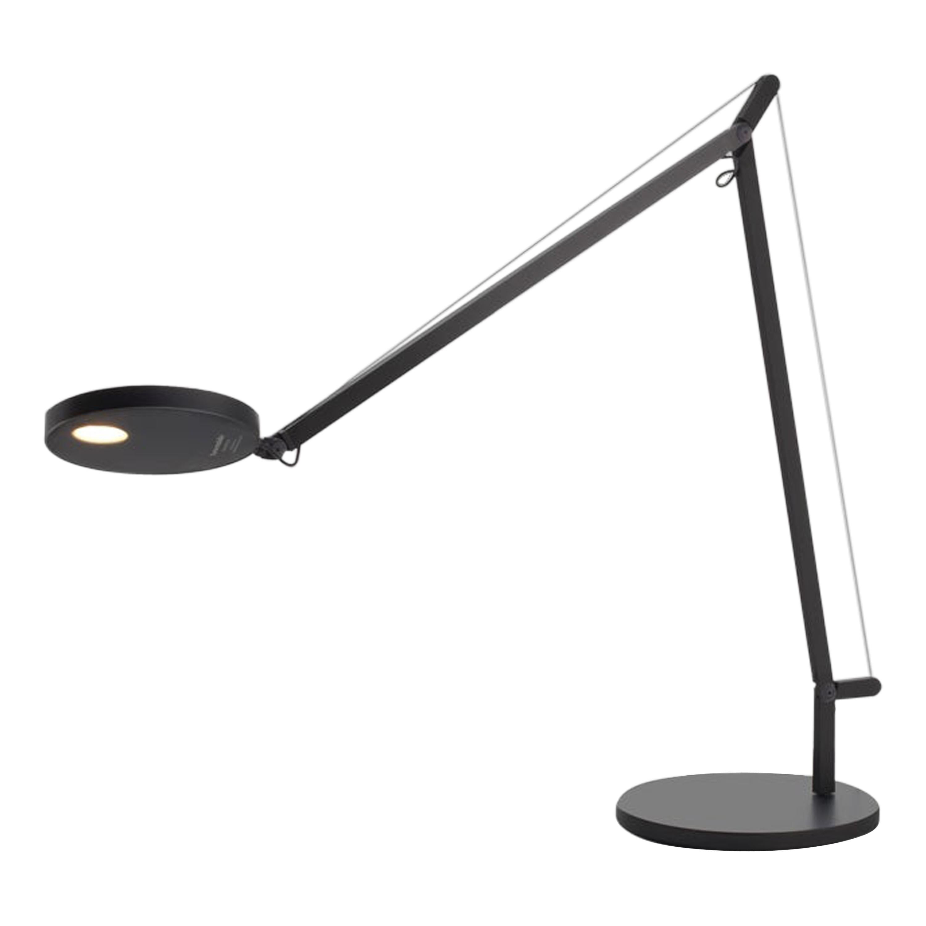 Artemide Demetra LED 27K Table Lamp in Anthracite Grey with Base For Sale