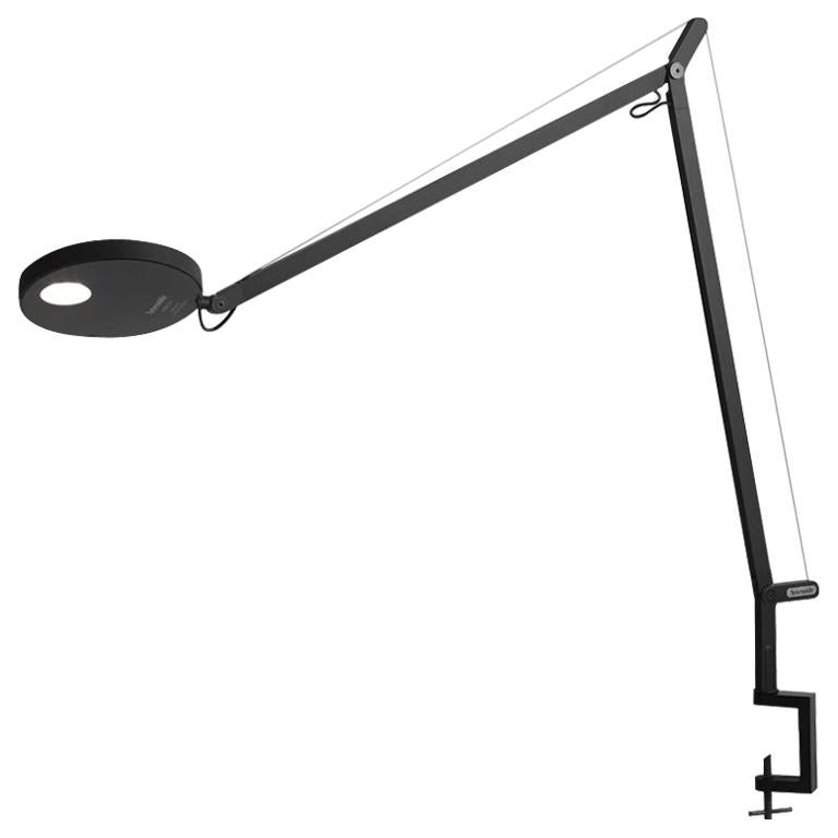 Artemide Demetra LED 27K Table Lamp in Matte Black with Clamp For Sale