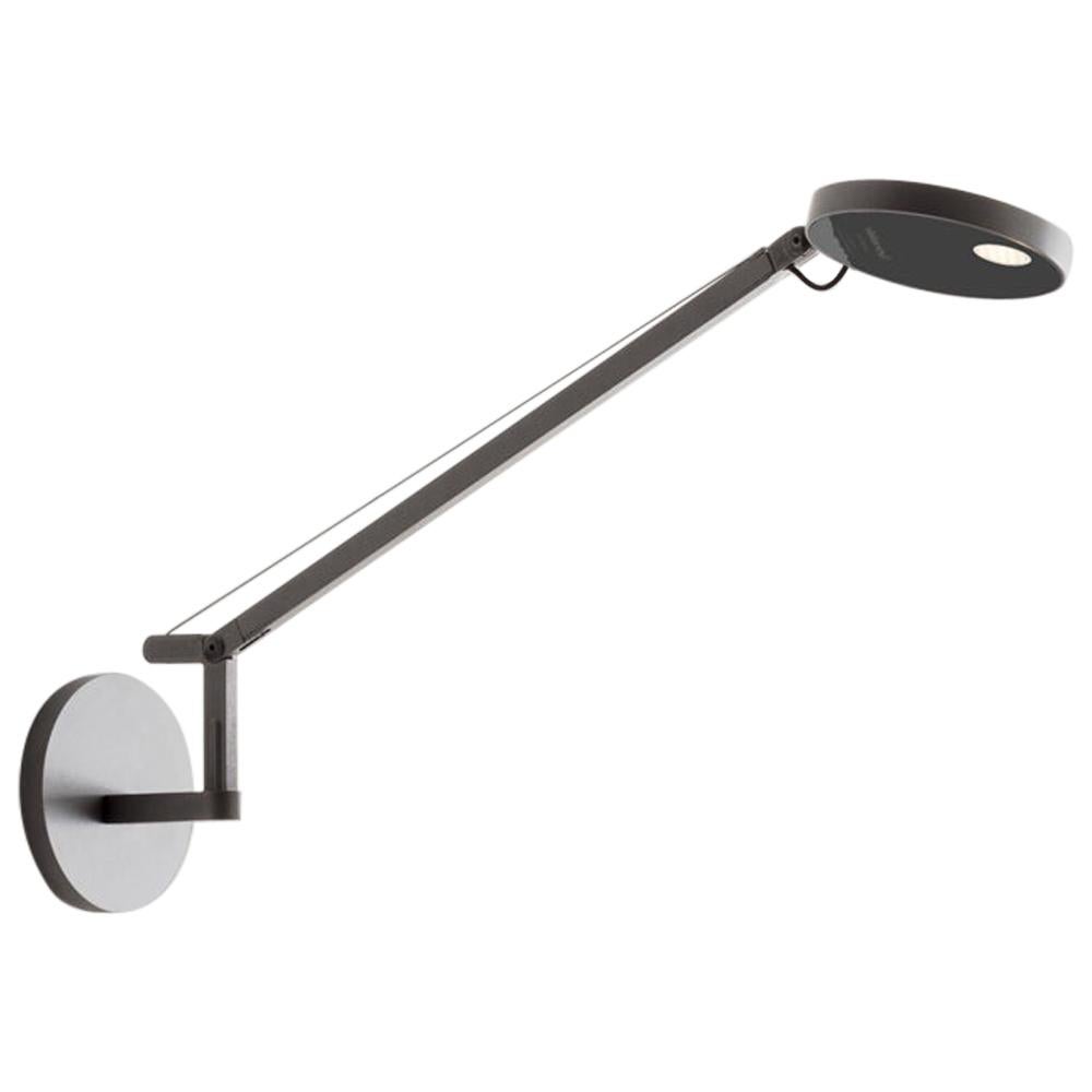 Artemide Demetra Micro LED 7W 27K Wall Lamp in Anthracite Gray by Naoto Fukasawa For Sale