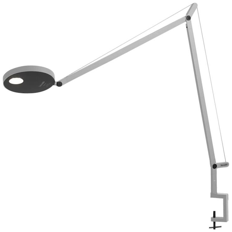 Artemide Demetra Micro Led Table Lamp in White with Clamp by Naoto Fukasawa For Sale