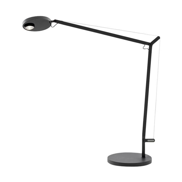 Artemide Demetra Pro LED 12W 30K 90CRI Table Lamp in Matte Black with Base For Sale