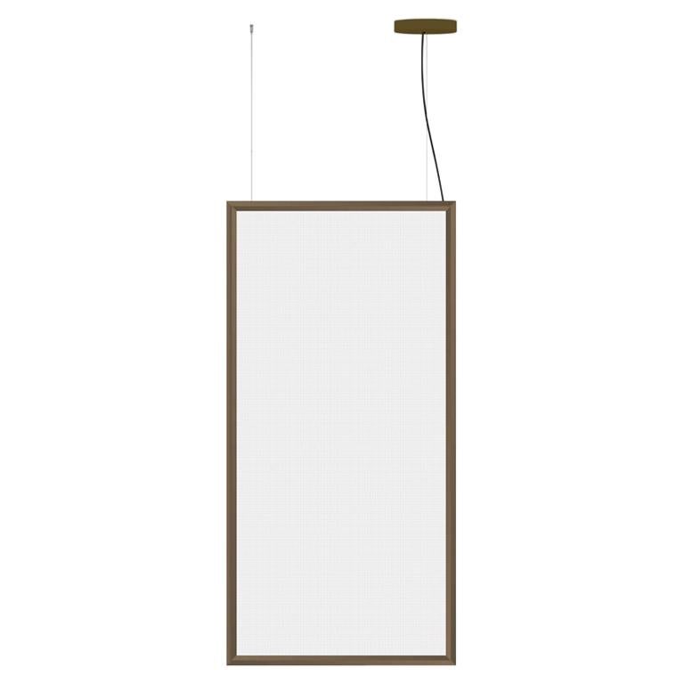 Artemide Discovery Space Rectangular Suspension Light in Bronze by Ernesto For Sale