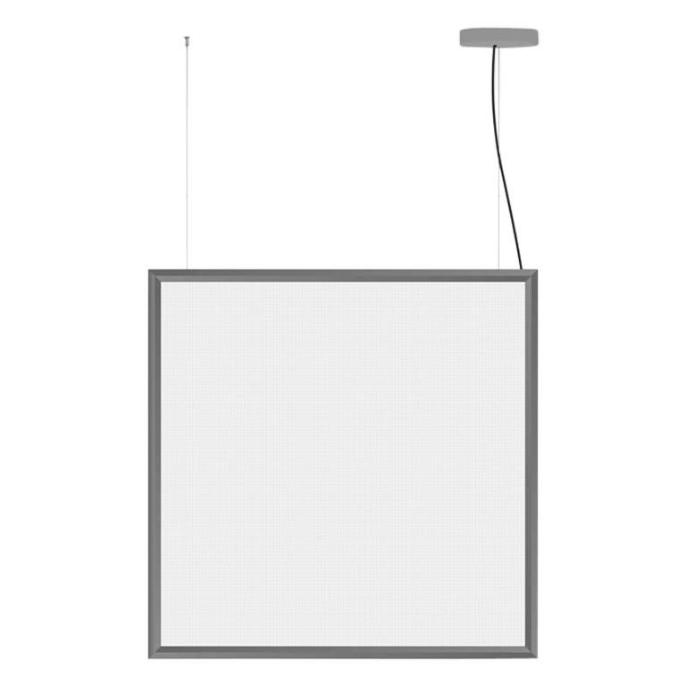 Artemide Discovery Space Square Suspension Light in Aluminum by Ernesto Gismondi For Sale