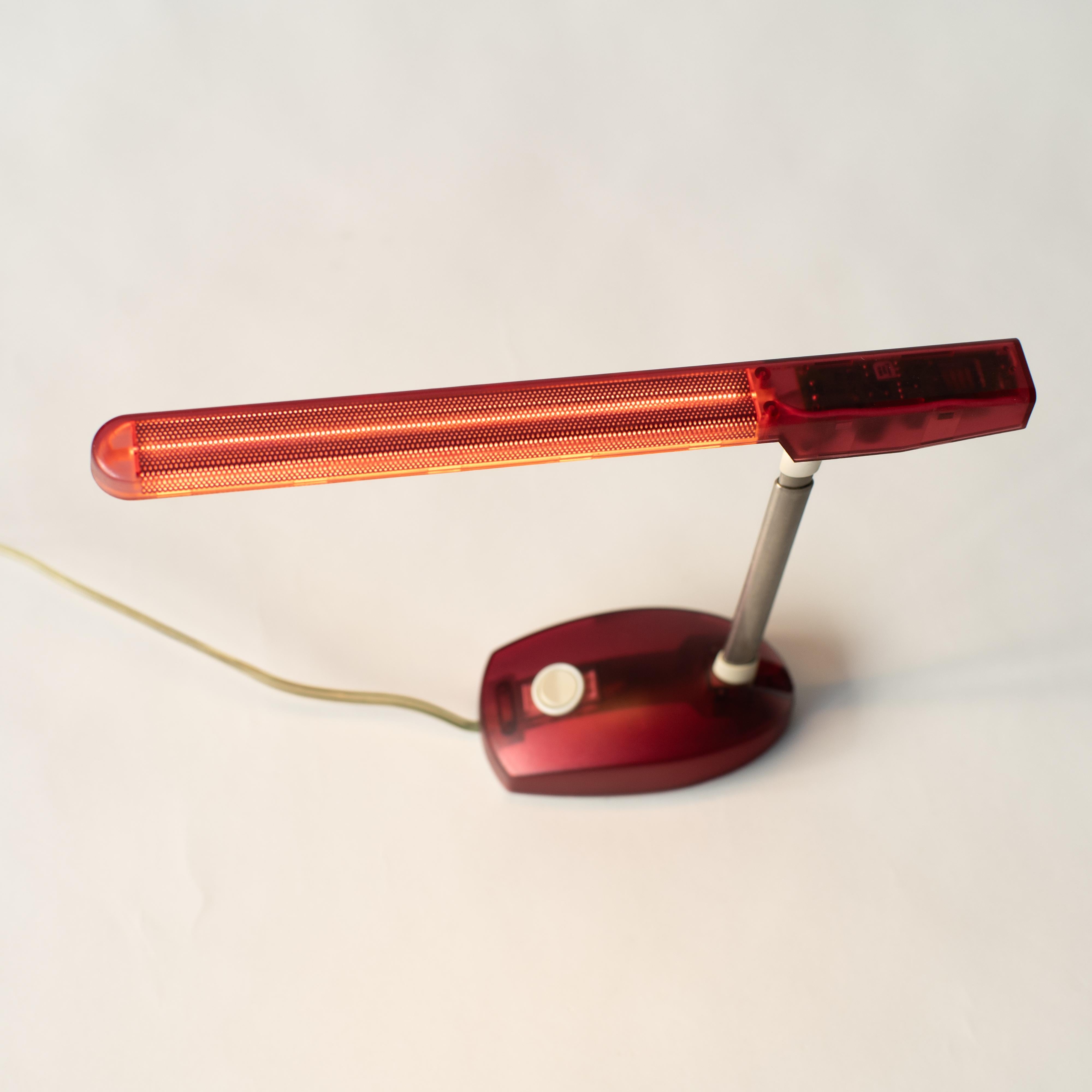 Space Age Artemide E-light red  Y2K style design For Sale