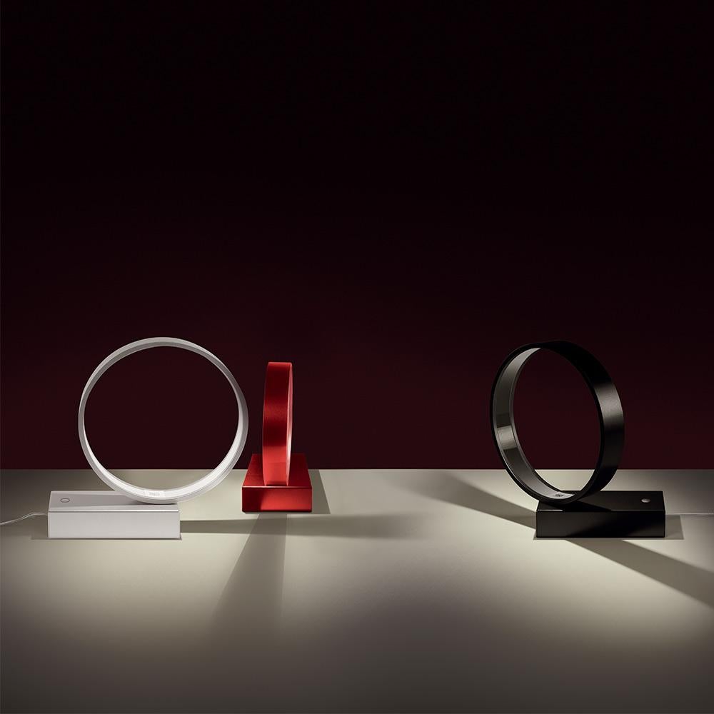 Modern Artemide Eclittica Round Table Lamp in Black by Carlotta de Bevilacqua For Sale