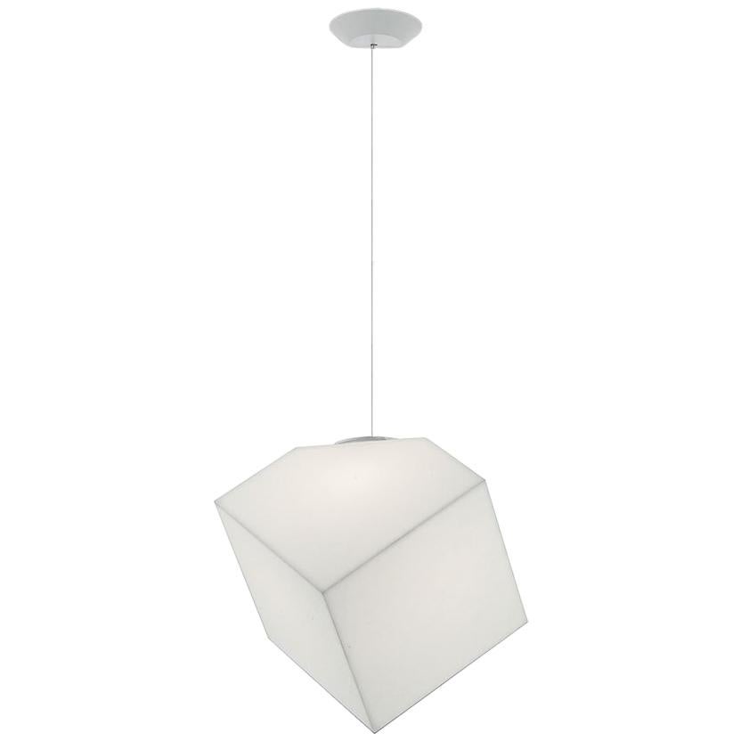 Artemide Edge 30 E26 Pendant Light in White by Alessandro Mendini For Sale