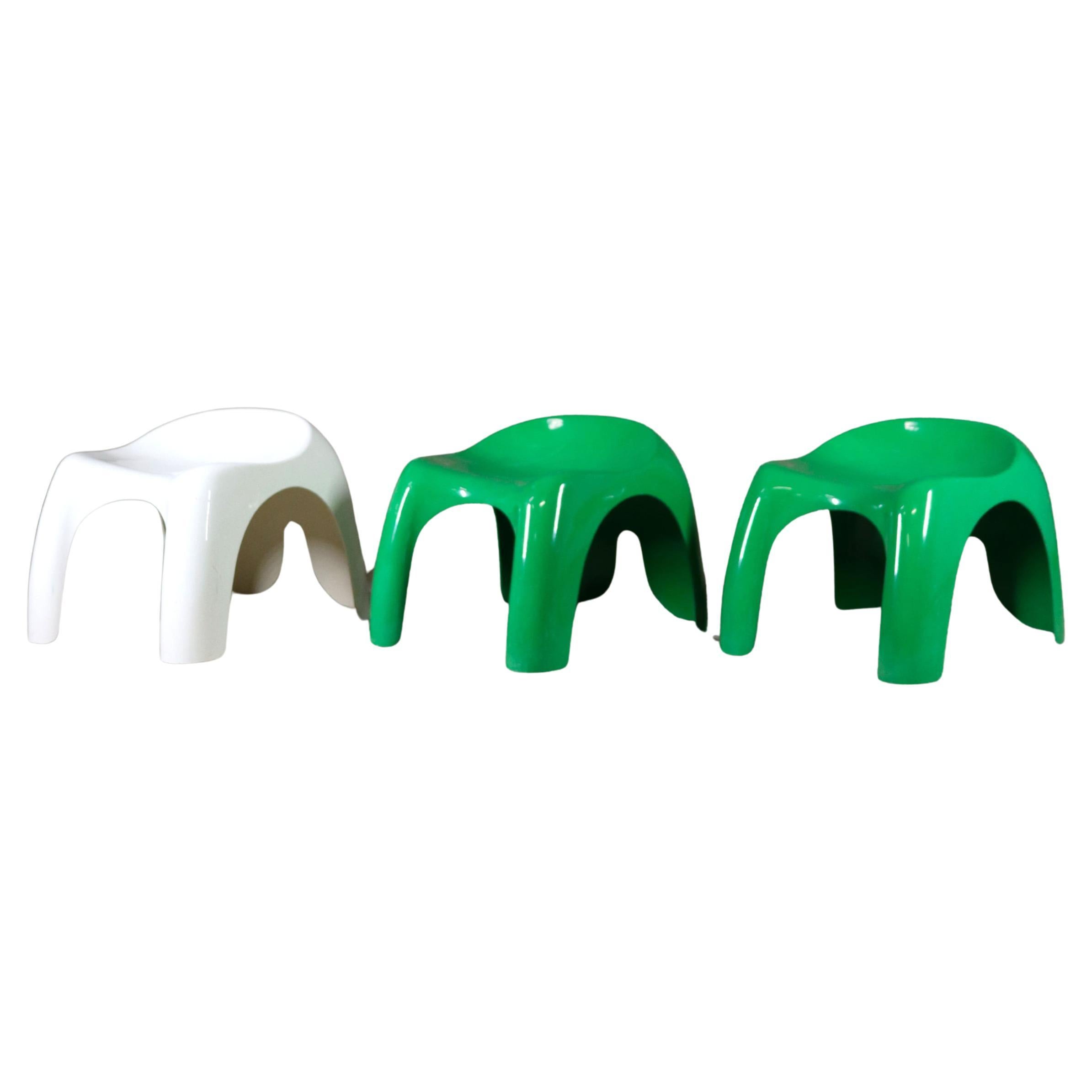 Artemide – Efebino Stools – Set of 3 – Stacy Dukes – Italy – 1970s