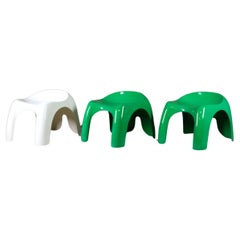 Retro Artemide – Efebino Stools – Set of 3 – Stacy Dukes – Italy – 1970s