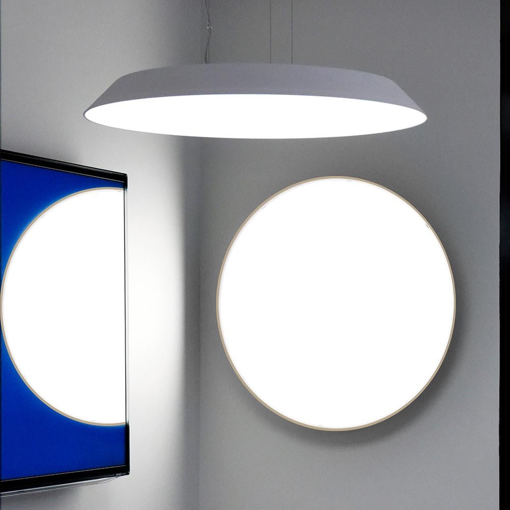 Modern Artemide Febe Led Wall & Ceiling Light in Dove Grey by Ernesto Gismondi & Daniel For Sale