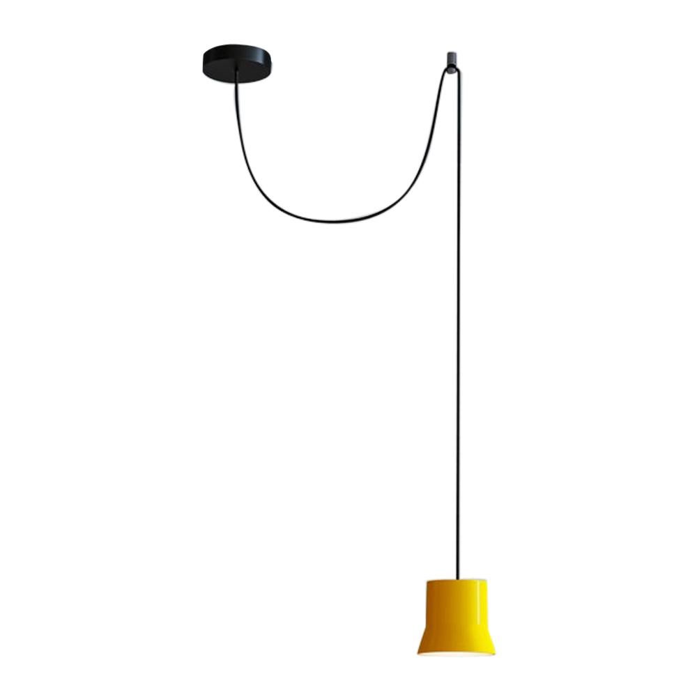 En vente : Yellow Artemide Giò Light Off Center Suspension Lamp by Patrick Norguet