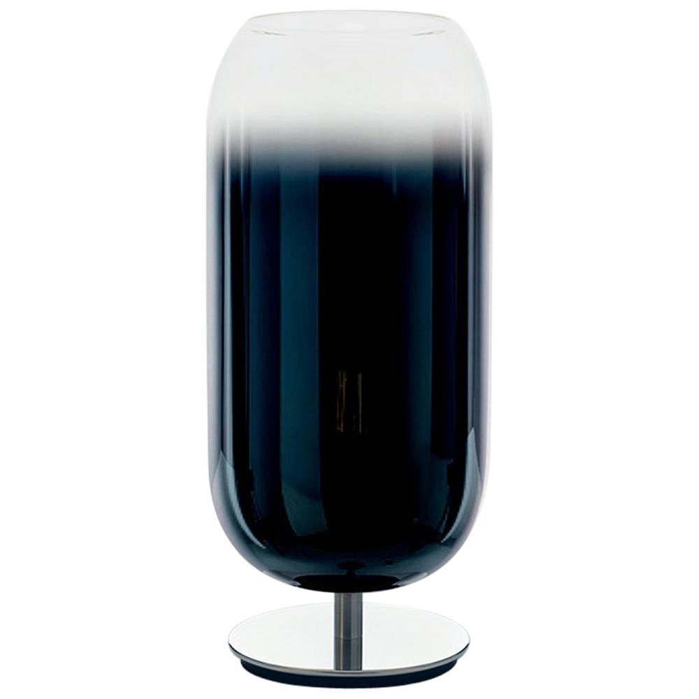 Artemide Gople Classic Max 22W E26 Table Lamp in Blue Sapphire For Sale