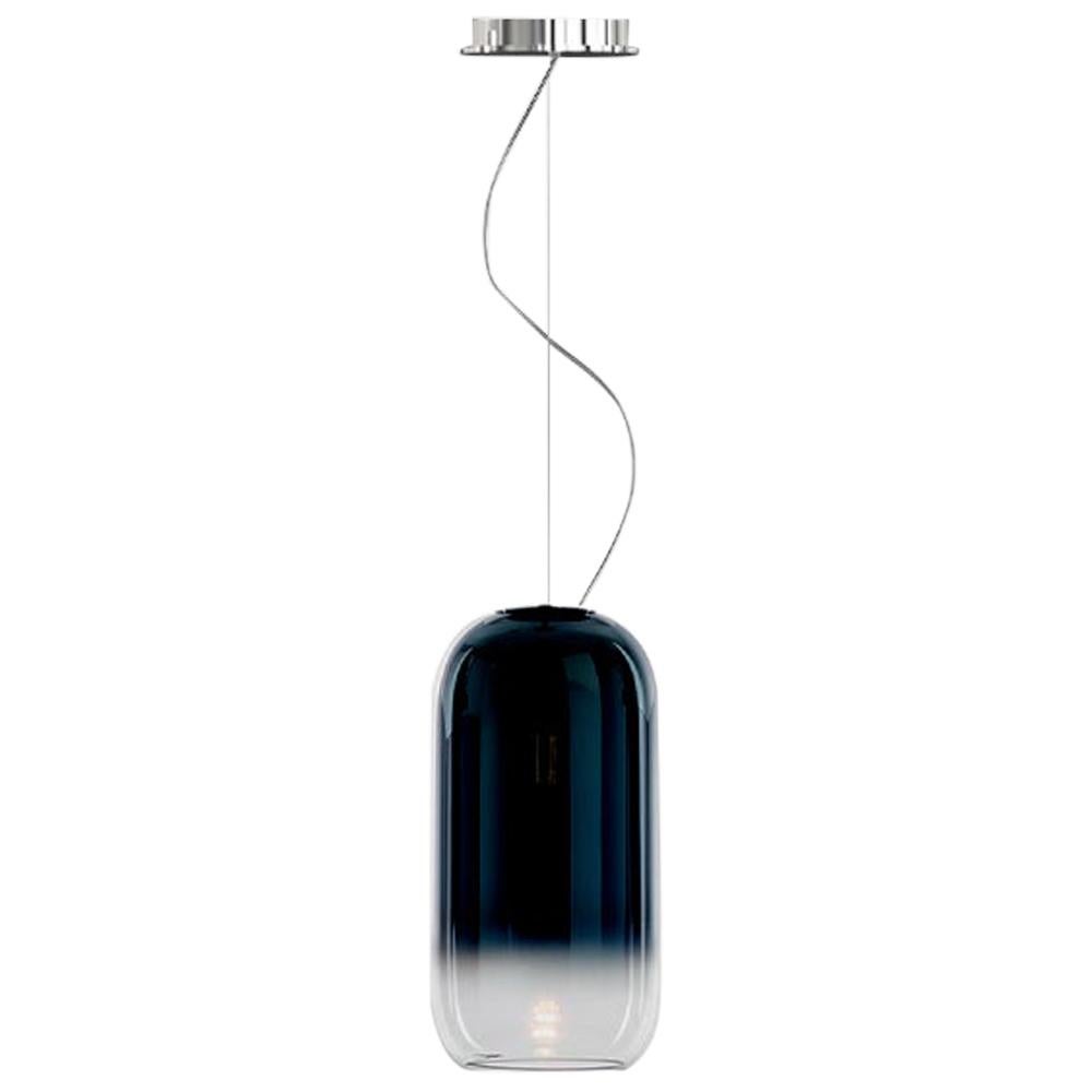 Artemide Gople Max 22W E26 Suspension Light in Blue by Bjarke Ingels Group For Sale