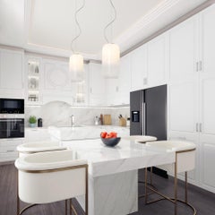 Artemide-Hängelampe in Violett, Max 22 W E26, weiß, verlängert 19 Ft