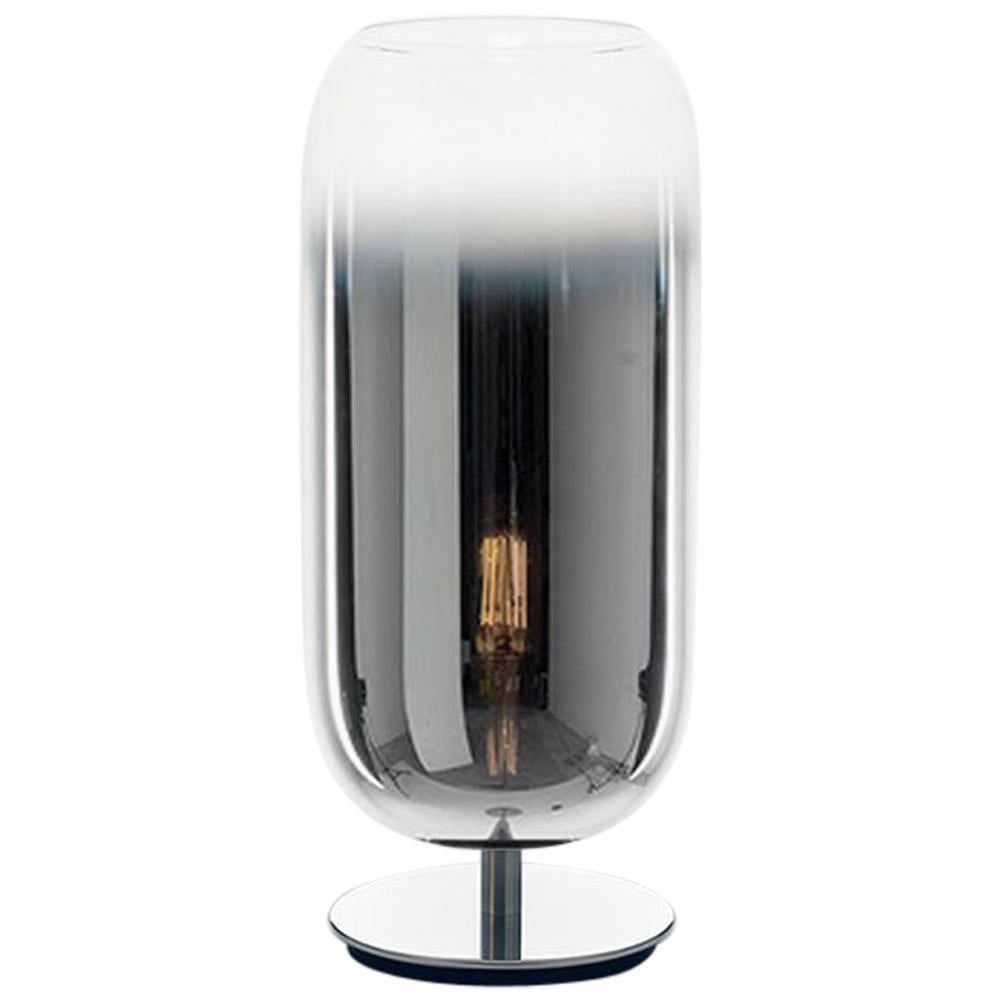 Artemide Gople Mini Max 7W E12 Table Lamp in Silver by Bjarke Ingels Group For Sale