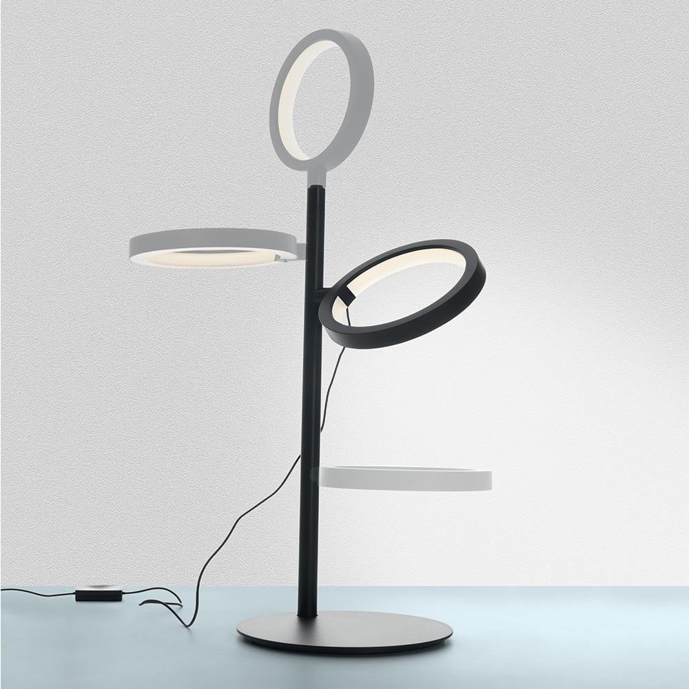Italian Artemide Ipparco LED Table Lamp in Black by Neil Poulton For Sale