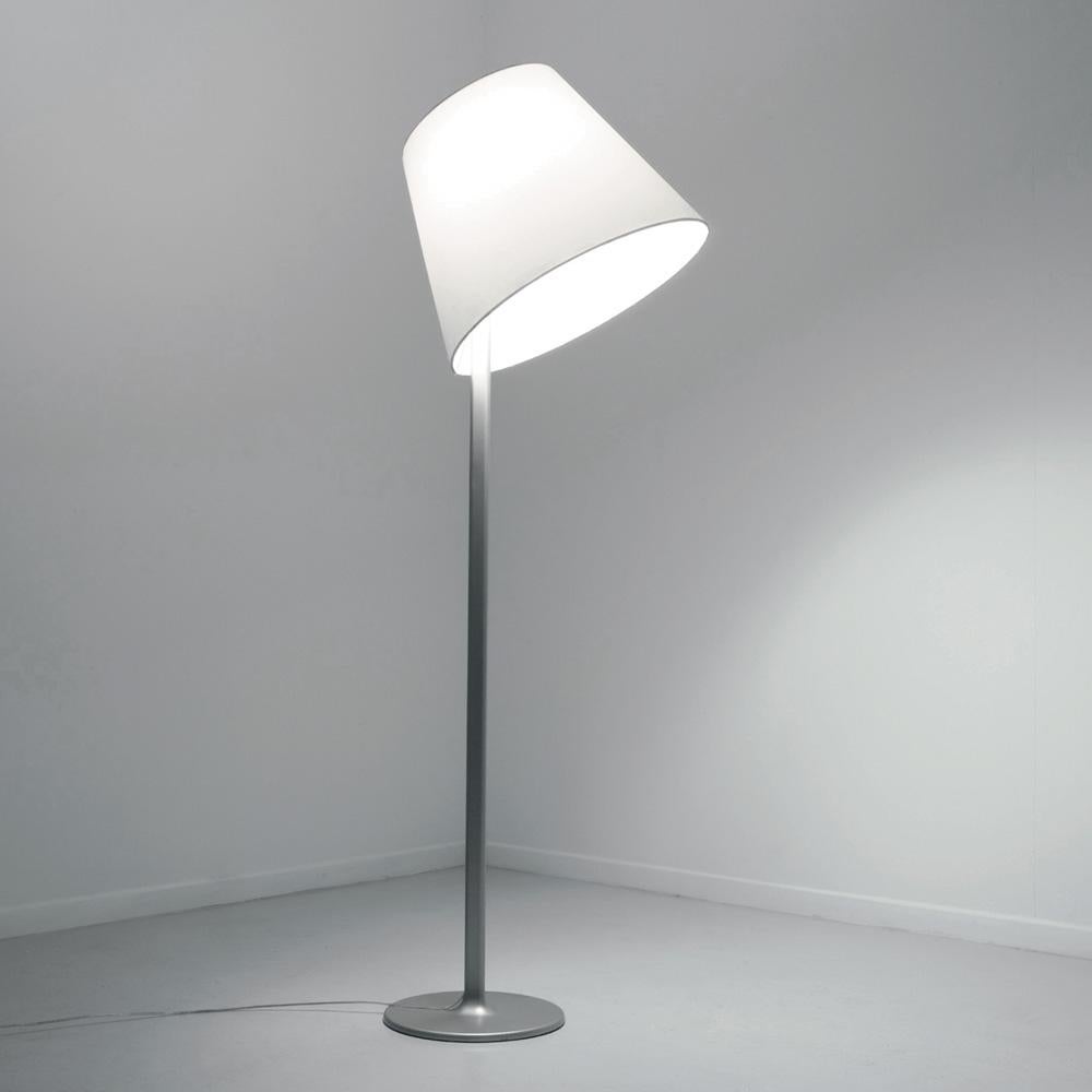 Modern Artemide Melampo E26 Floor Lamp in Grey by Adrien Gardère For Sale