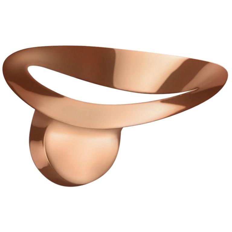 Artemide Mesmeri Led Wall Light in Satin Copper by Eric Solé For Sale