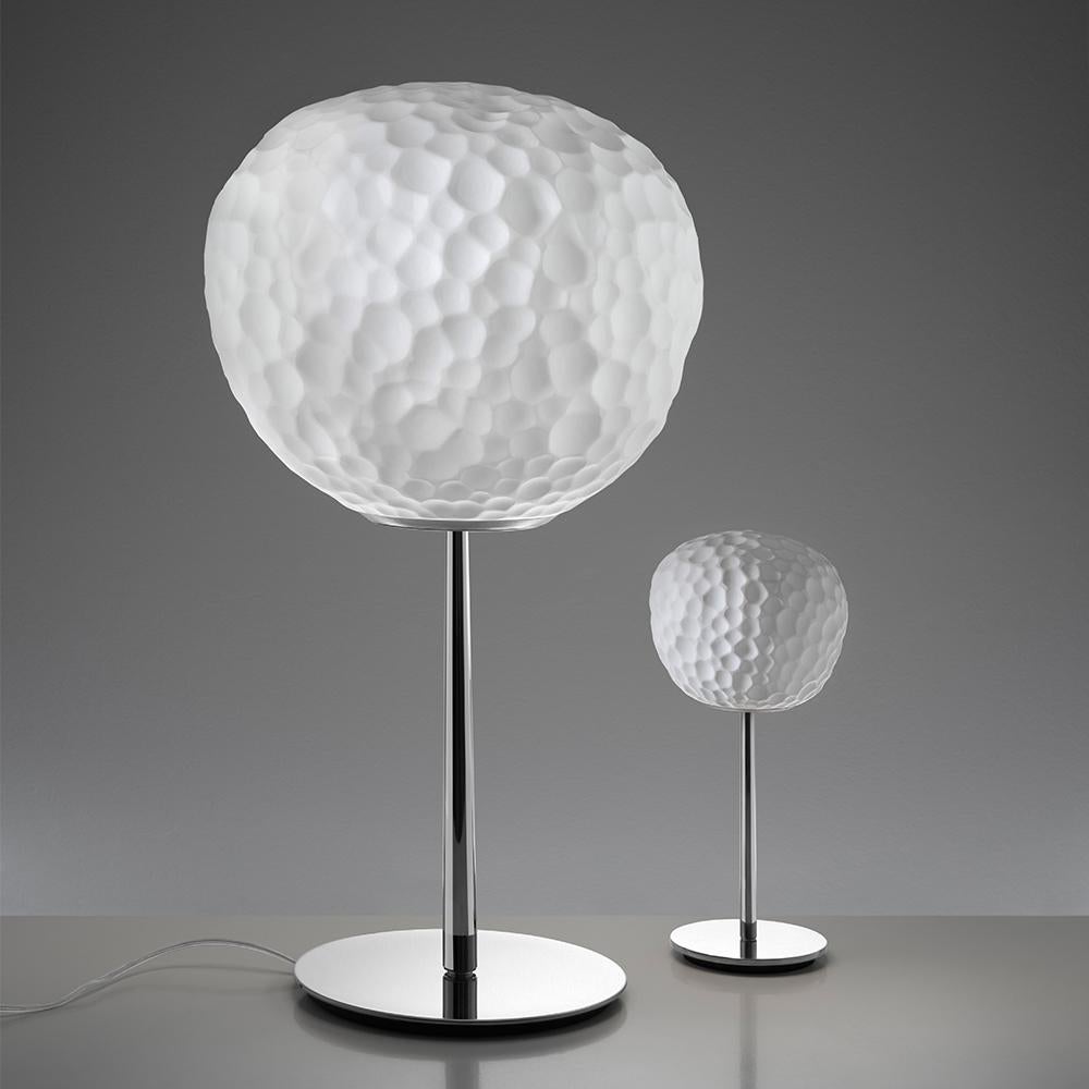 Italian Artemide Meteorite 15 Halogen Table Lamp with Stem in Chrome by Pio & Tito Toso For Sale