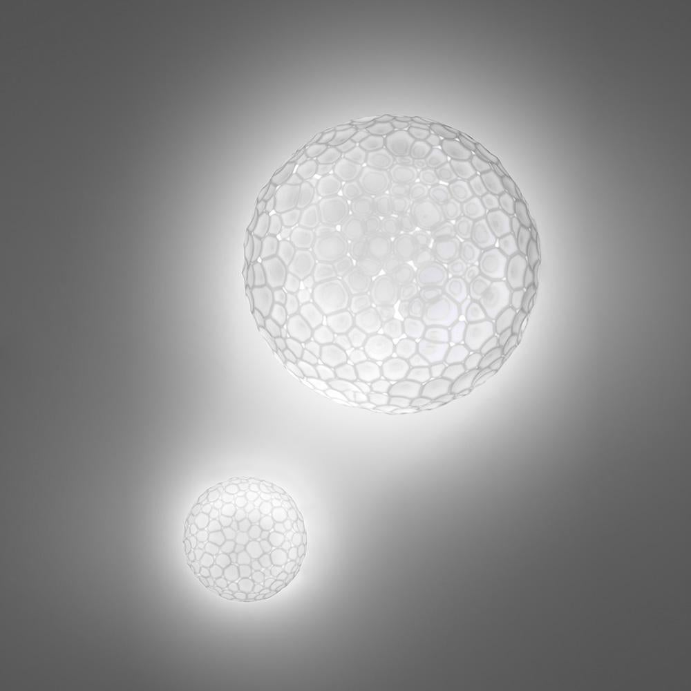 Modern Artemide Meteorite 15 Halogen Wall & Ceiling Light in White by Pio & Tito Toso