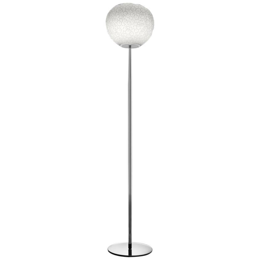 Artemide Meteorite 35 Dimmable E26 Floor Lamp in Chrome by Pio & Tito Toso For Sale