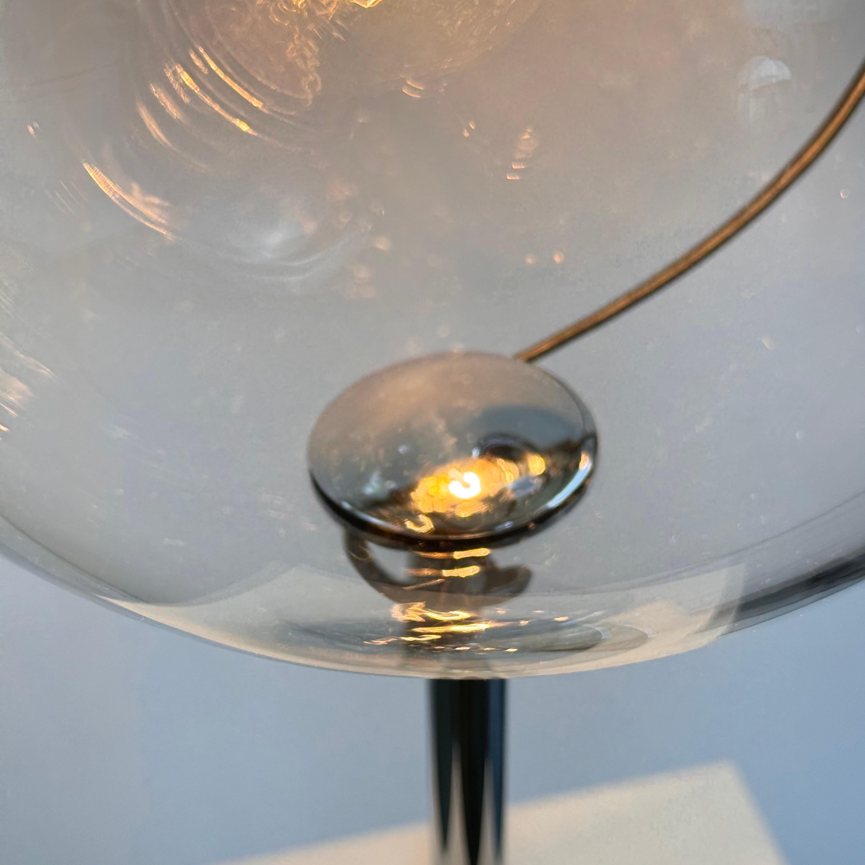 Steel Artemide Miconos Table Lamp by Ernesto Gismondi, Chrome and Glass, 1998