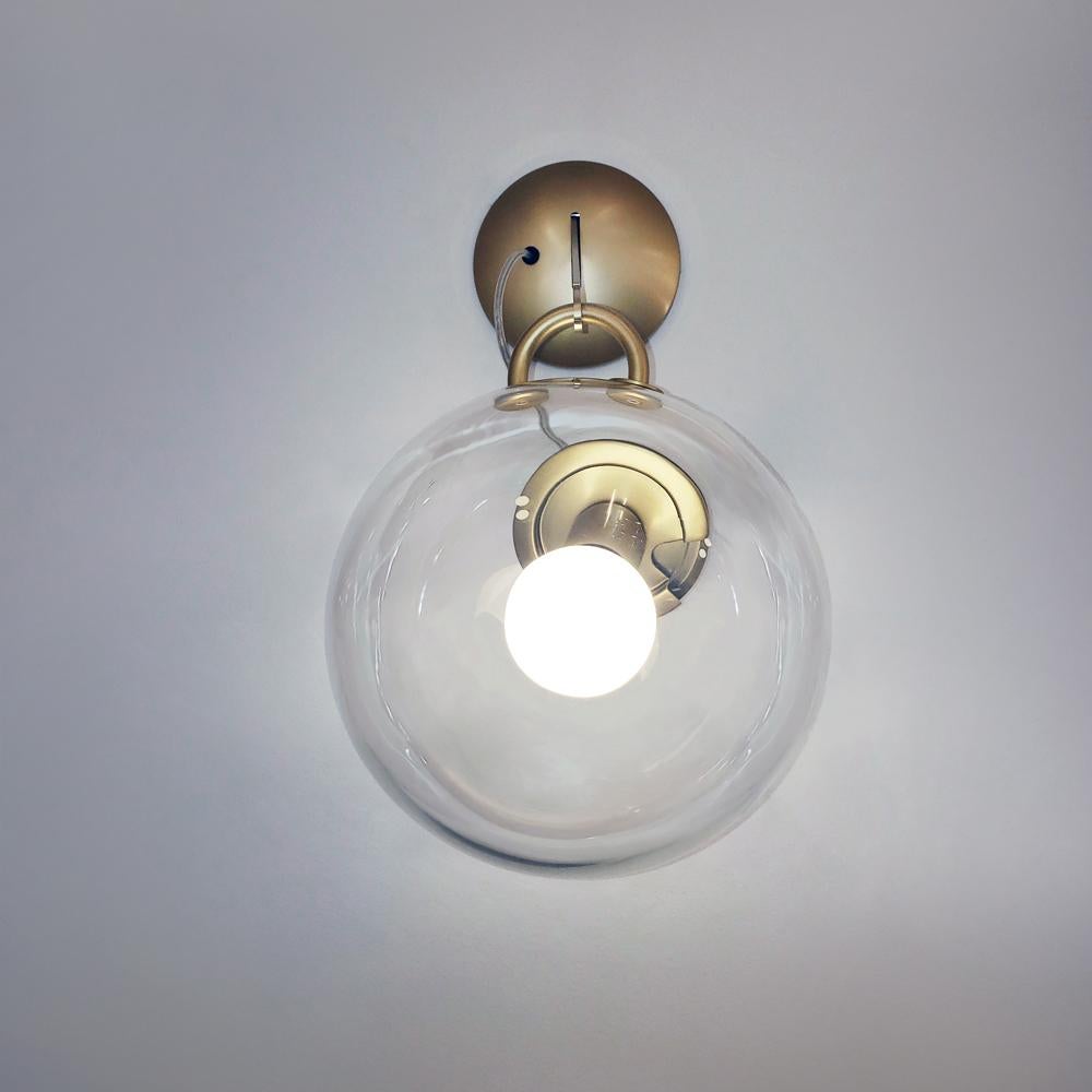 Modern Artemide Miconos Wall Light in Gold For Sale