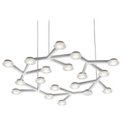 Artemide Net Circular Led Pendant Light with Extension, Michele De Lucchi & Albe