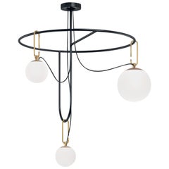 Artemide NH S4 Cir Suspension Lamp in Gold by Neri & Hu